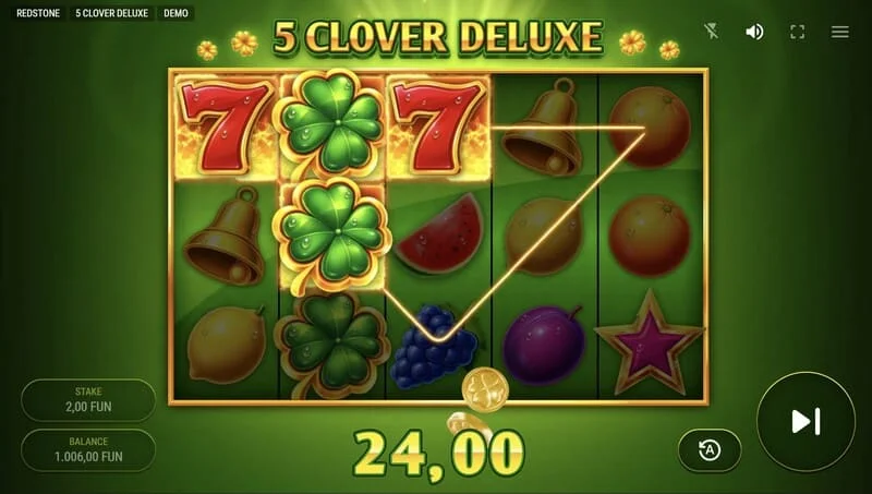 5 Clover Deluxe - ganancia en el juego base